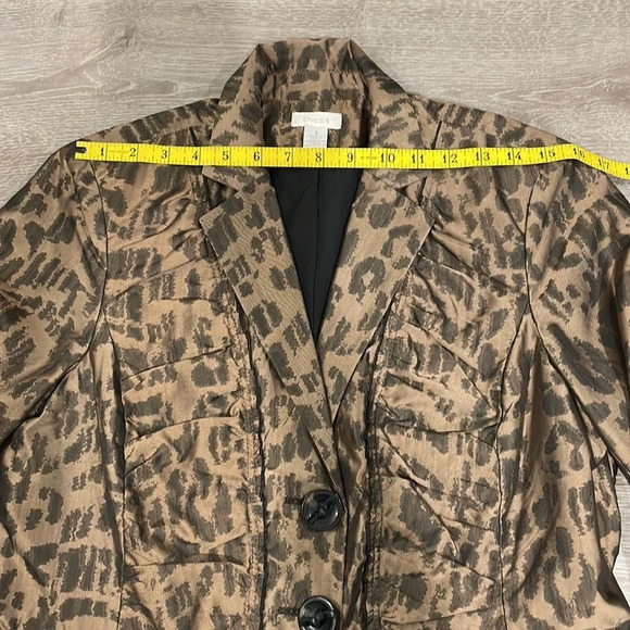 NWOT Chico’s Lady Leopard Layla Jacket Blazer US M/8 (Chico’s 1) - Picture 11 of 16